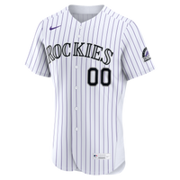 Colorado Rockies White Home Authentic Custom Jersey