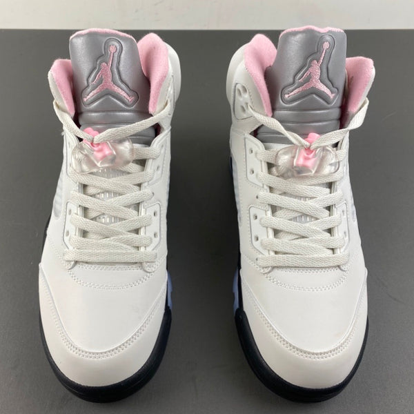 Low Top Sneakers, White Black Pink Colorway, Leather Footwear, Lace Up Design, Casual Gift for Sneaker Fans