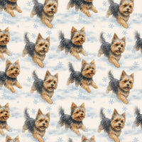Yorkie Christmas Gift Wrap, Yorkshire Terrier Wrapping Paper, Snowy Dog Holiday Wrapping Paper, Dog Lover Xmas Gift Wrap, Pet Present Paper