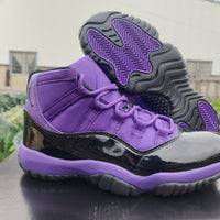 High Top Sneakers, Black Purple Colorway, Lace Up Design, Casual Gift for Sneaker Fans