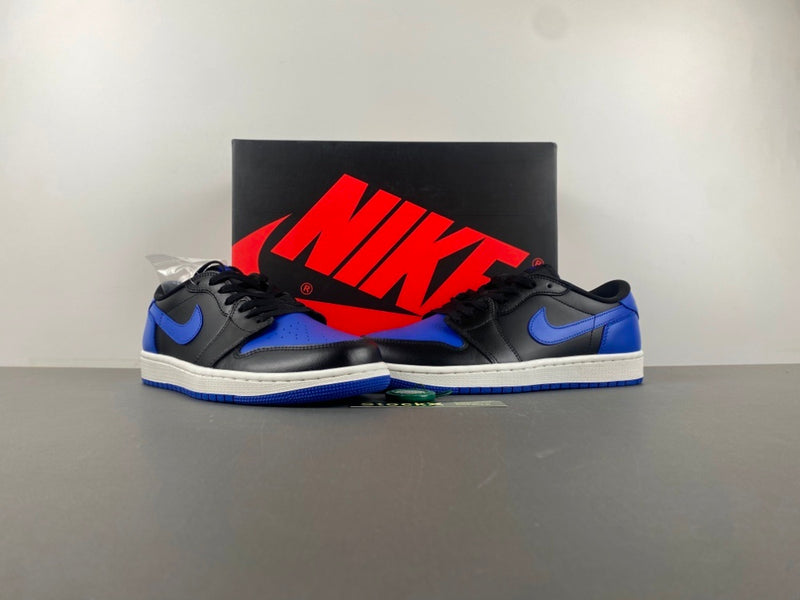 Low Top Sneakers, Royal Blue Black Colorway, Lace Up Design, Casual Gift for Sneaker Fans