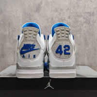 High Top Sneakers, White Blue Gray Colorway, Lace Up Design, Casual Gift for Sneaker Fans