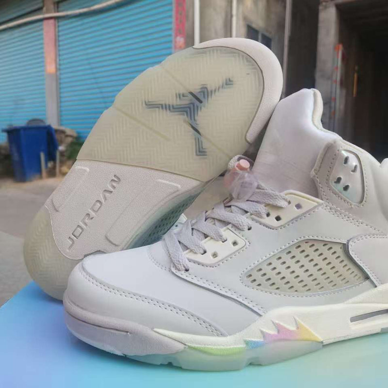 High Top Sneakers, White Green Colorway, Lace Up Design, Casual Gift for Sneaker Fans