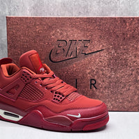 Mid Top Sneakers, Red Colorway, Lace Up Design, Casual Gift for Sneaker Fans