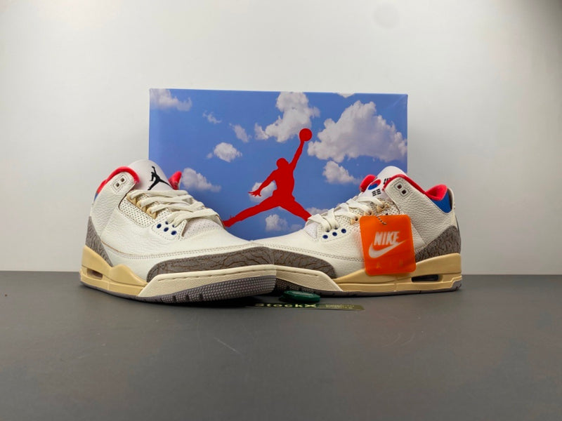 Low Top Sneakers, Blue White Red Colorway, Leather Footwear, Lace Up Design, Casual Gift for Sneaker Fans