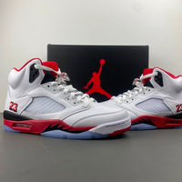 High Top Sneakers, White Black Red Colorway, Leather Footwear, Lace Up Design, Casual Gift for Sneaker Fans