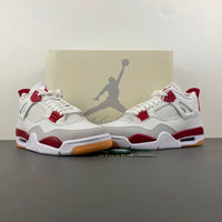 Low Top Sneakers, White Red Gray Colorway, Suede Footwear, Lace Up Design, Casual Gift for Sneaker Fans