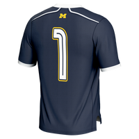 #1 Michigan Wolverines Lightweight Lacrosse Fashion Jersey - Navy