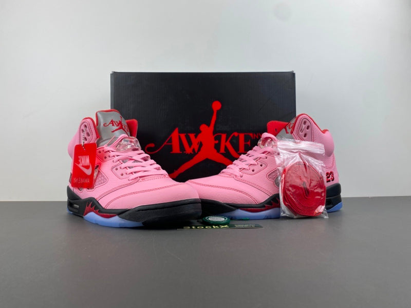 Low Top Sneakers, Pink Colorway, Leather Footwear, Lace Up Design, Casual Gift for Sneaker Fans