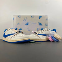Low Top Sneakers, Blue White Colorway, Reverse Hook Design, Lace Up Design, Casual Gift for Sneaker Fans