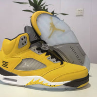 High Top Sneakers, Yellow Black Colorway, Lace Up Design, Casual Gift for Sneaker Fans