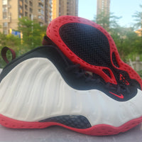 High Top Sneakers, White Black Red Colorway, Lace Up Design, Casual Gift for Sneaker Fans