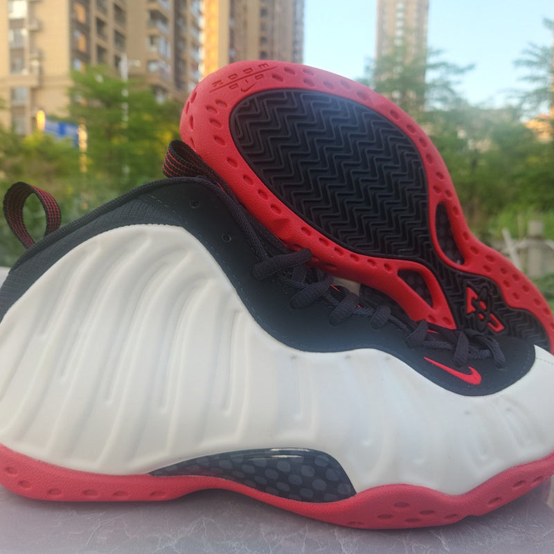 High Top Sneakers, White Black Red Colorway, Lace Up Design, Casual Gift for Sneaker Fans