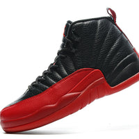 Sneakers, Black Red Colorway, Lace Up Design, Casual Gift for Sneaker Fans