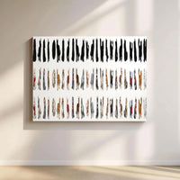 Custom Blind Box Countdown Wall Art, Personalized Advent Calendar Canvas, Holiday Cat Canvas Print, Christmas Decor Canvas, Festive Present