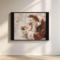 Religious Christmas Oil Painting Canvas Print, Santa Holding Baby Jesus Canvas, Christian Nativity Wall Art, Holiday Season Present Decor