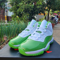 High Top Sneakers, White Green Colorway, Lace Up Design, Casual Gift for Sneaker Fans