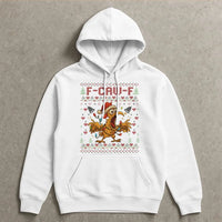 Humorous Screaming Chicken Hoodie, F-Caw-F Ugly Christmas Hoodie, Screaming Rooster Sweatshirt, Poultry Lover Hoodie, Gag Christmas Present