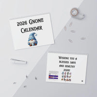 Winter Cottage Gnome Calendar, 2026 Gnome Wall Calendar, Adorable Seasonal Monthly Calendar, Cottagecore Home Decor, Christmas Present for Her