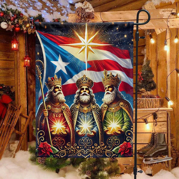 Nativity Scene Christmas Garden Flag, Three Wise Men Garden Flag, Double-Sided Religious Holiday Flag, Christian Xmas Yard De