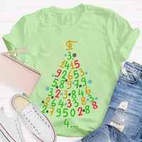 Festive Math Teacher T-Shirt, Christmas Tree Mathematics Shirt, Holiday Math Graphic Tee, Christmas School Shirt, Present for Math Students