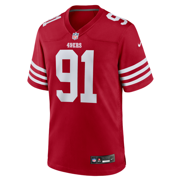 San Francisco 49ers Sam Okuayinonu Scarlet Team Game Jersey