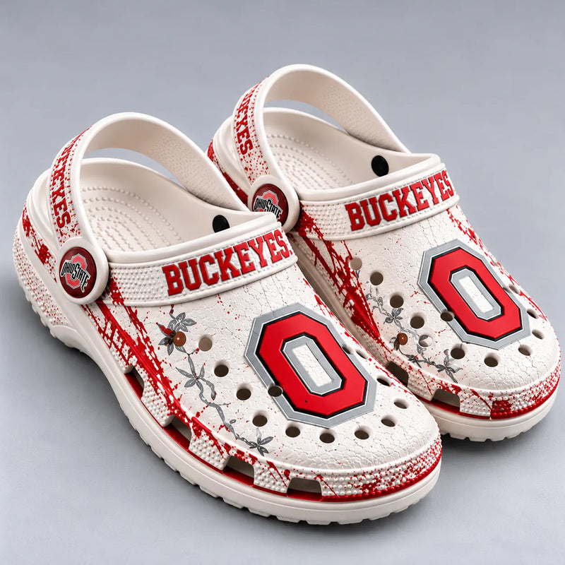 OSU Crimson Script - Block O, Splatter and Cream Contrast