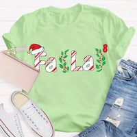 Fa La La Santa Hat Math Equations Shirt, Math Teacher Christmas T-Shirt, Humorous Holiday Mathematics Graphic Tee, Teacher Xmas Present