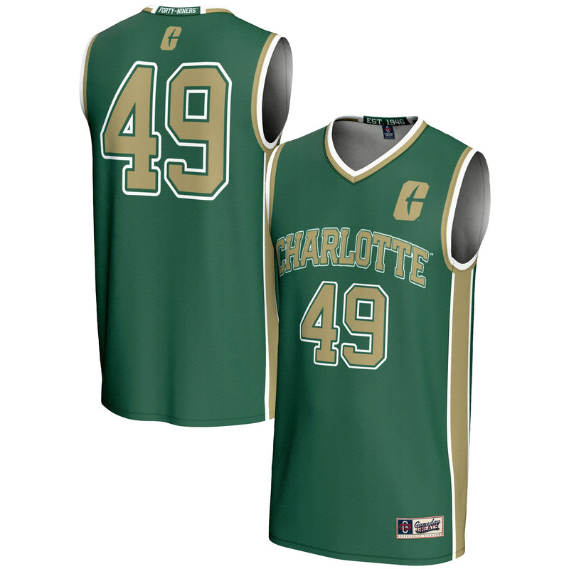 #49 Charlotte 49ers Lightweight Basketball Jersey - Green
