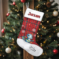 Personalized Dragon Holiday Stocking, Adorable Dragon Christmas Stocking, Custom Name Kids Christmas Stocking, Festive Family Holiday Stocking