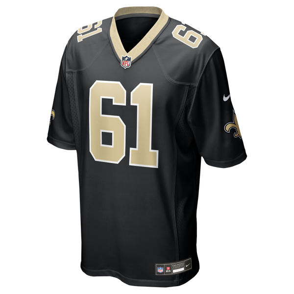 New Orleans Saints Drew Desjarlais Black Game Player Jersey