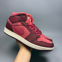 High Top Sneakers, Red Colorway, Lace Up Design, Casual Gift for Sneaker Fans