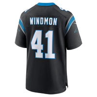 Carolina Panthers Jacoby Windmon Black Team Game Jersey