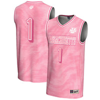 #1 UMass Minutemen Lightweight Basketball Jersey - Pink