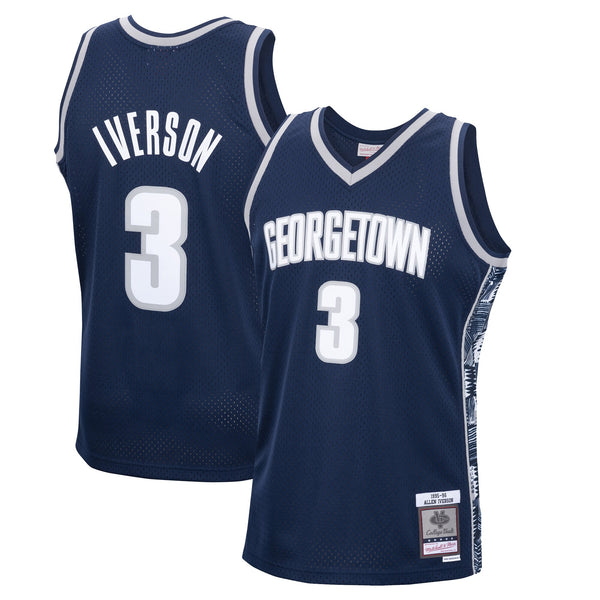 Allen Iverson Navy Georgetown Hoyas 1995/96 Swingman Replica Jersey