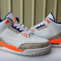 Sneakers, Blue White Orange Colorway, Lace Up Design, Casual Gift for Sneaker Fans