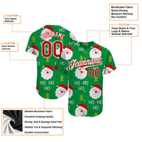 Santa Print Baseball Jersey Shirt, Custom Christmas Baseball Jersey with Name and Number, Stitched Xmas Baseball Jersey, Holiday Fan Present