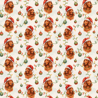 Irish Setter Holiday Gift Wrap, Irish Setter Christmas Wrapping Paper, Festive Santa Dog Wrapping Paper, Dog Lover Xmas Present Gift Wrap
