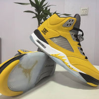 High Top Sneakers, Yellow Black Colorway, Lace Up Design, Casual Gift for Sneaker Fans