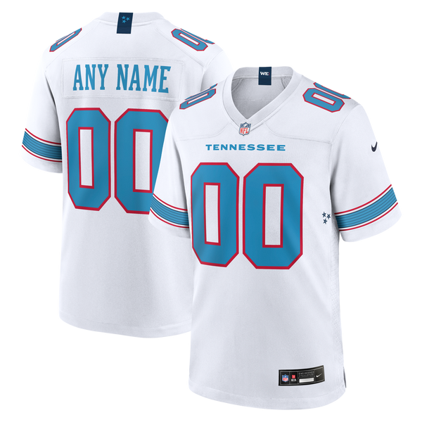 Tennessee Titans White Game Custom Jersey