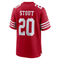 San Francisco 49ers Upton Stout Scarlet Team Game Jersey