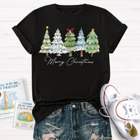 Festive Christmas Tree Shirt, Merry Christmas Tree T-Shirt, Retro Holiday Graphic Tee, Winter Xmas Pullover Tee, Christmas Present