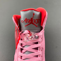 Low Top Sneakers, Pink Colorway, Leather Footwear, Lace Up Design, Casual Gift for Sneaker Fans