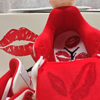 Mid Top Sneakers, Red Colorway, Valentine Design, Lace Up Design, Casual Gift for Sneaker Fans