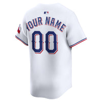 Texas Rangers White Home Limited Custom Jersey