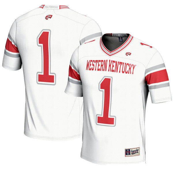 #1 Western Kentucky Hilltoppers Endzone Football Jersey - White