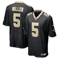New Orleans Saints Kendre Miller Black Team Game Jersey