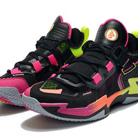 Sneakers, Black Multicolor Colorway, Lace Up Design, Casual Gift for Sneaker Fans