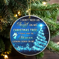 Remembrance Christmas Ornament, Angel in Heaven Memorial Ornament, Bereavement Tree Ornament, Ceramic Sympathy Keepsake, Loss of Loved One