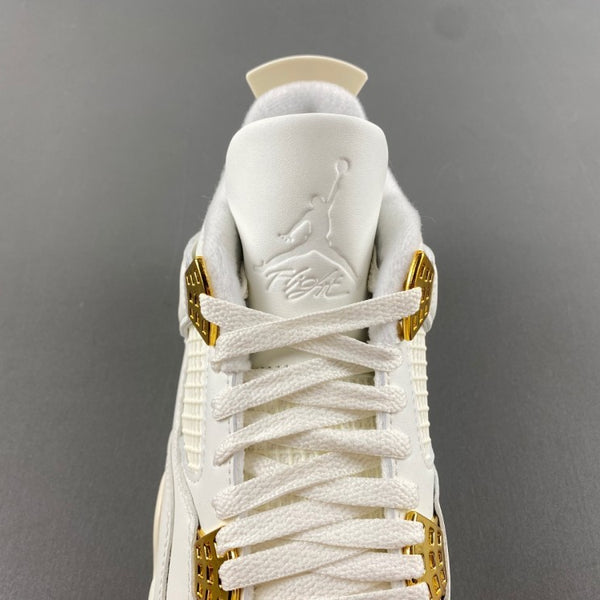 Low Top Sneakers, White Gold Colorway, Metallic Finish, Lace Up Design, Casual Gift for Sneaker Fans